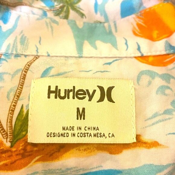 BOGO Hurley - Hawaiian Style Short Sleeve Shirt - size M - Picture 4 of 5
